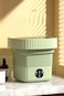 Folding Mini Washing Machine Portable Retro Silicone Socks Underwear Washer 10 Lt - Green