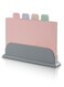 4 Pcs Cutting Board Set with Stand Color Coded Reversible Chopping Boards Plastic Cutting Boards Compact for Safer Food Prep Prevent Cross-contamination Eco-friendly Wheat Straw Fiber