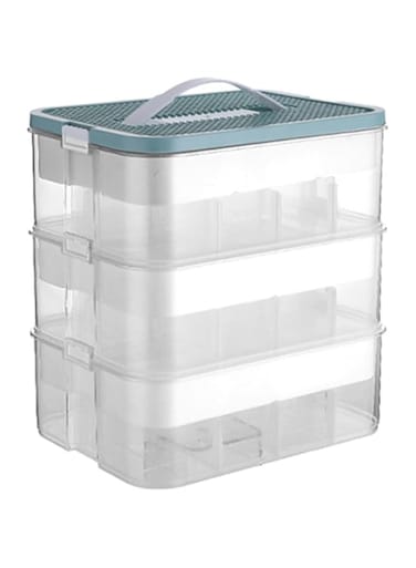 TOMVAES Toy Storage Box Organiser for Lego,3-Layer Stackable Building Blocks Container,Large Capacity Stackable Storage Boxes with Lid ＆ Handle, Toy Sorting Box