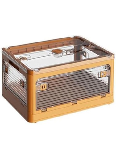 NKX Versatile Foldable Transparent Storage Box for Books and Household Items 44.2 X 26cm