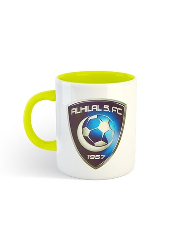 Club Hi Printed Mug White/Yellow