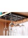 Pack Glass Cup Holder Under Shelf or Cabinet Punch-free Glass Rack Plastic Stemware Rack Glassware Drying Storage Hanger for Kitchen and Restaurant