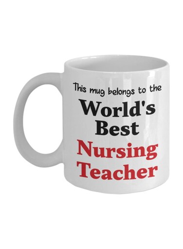 Best Nursing Teacher Printed Coffee Mug White/Black/Red