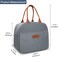 MahMir Insulated Lunch Bag for Men Women Kids with Strap Handles, Wide Open Easy to Clean Insulated Lunch Bag Box for Office Work School Picnic Travel, Leakproof Thermal Cooler Insulated Lunch (Grey)