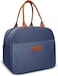 MahMir Insulated Lunch Bag for Men Women Kids with Strap Handles, Wide Open Easy to Clean Insulated Lunch Bag Box for Office Work School Picnic Travel, Leakproof Thermal Cooler Insulated Lunch (Blue)
