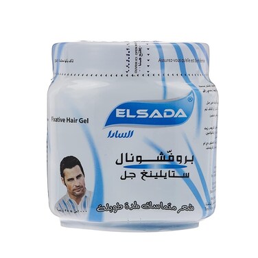 El Sada Long Lasting Hair Styling Gel - Premium Hold and Shine in a 1-Liter Blue Bottle