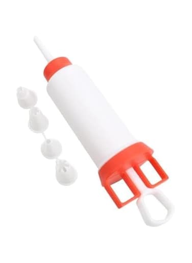 Delcasa DC2717 Icing Tube with Nozzles Set 5-Pieces, White