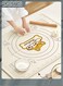 Large Pastry Mat: Food-Grade Liquid Silicone Dough Rolling Baking Sheet, Non-Stick Non-Slip for Kneading, Making Pizza, Fondant with Clear Measurement and Raised Edges 60*40cm