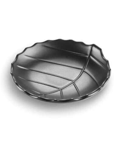 Harmony 6＂Leaf-Shaped Rounded Plate 15 * 2.5Cm Black