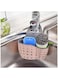 Kitchen Sink Shelf Organizer Sink Caddy Soap And Sponge Holder Drying Rack Holders Dish Drying Rack Sink Shelf (Pink)