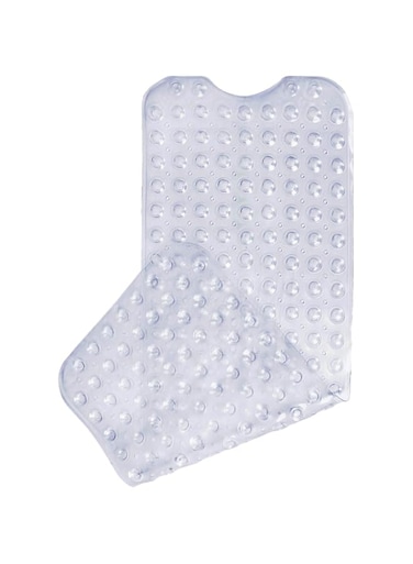 Tazweeq Bathroom Mat, 100 * 40cm Long, Non-Slip, Floor Mat, Elastic PVC Bathtub Mat,Clear