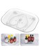 Lazy Susan Turntable Organizer for Refrigerator 26x35cm Clear Rectangular Fridge Organizer Storage Countertop Condiment Storage Rack Lazy Susan for Cabinet and Table and Pantry and Kitchen and Counte