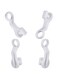 Pangda Curtain Glider Hooks White Plastic Curtain Hook, Pack of 50
