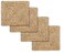 Square Braided Jute Placemats Set of 4 for Bed-Side Table, Center Table, Dining Table, Shelves (Natural Beige, 35 cm)
