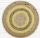 Handwoven Jute and Cotton Round Placemats &ndash; Natural and Yellow Design, Set of 4

