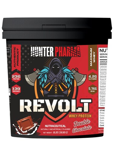 Hunter Revolt Whey Protein Large 8 LBs (Double Chocolate)
