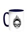 Skull Shape Printed Coffee Mug Blue/White