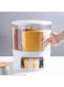 PIOJNYEN Grain Dispenser, 360&deg; Rotating 6 Grid Food Dispenser, 24lb Rice and Grain Storage Container, One-Click Rice Output, Round Multigrain Tank Cup Grain Storage Tank for Home Kitchen