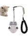 ZELLYA Anti-Breakaway Adjustable Cat Harness with Bow Tie Vest Style - Safe Leash for Cats 5-20Pounds, 115cm Rope Length (Grey)