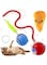 Hafikatz Interactive Cat Toy Ball,2 Pack Smart Cat Toy Ball,Automatic Fast Move On Carpet,USB Rechargeable,360&deg;Auto-Rotating Cat Ball,Fun Gifts for Kitten