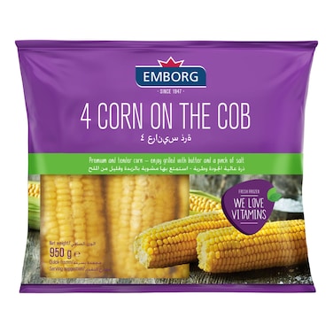 Emborg 4 Corn On The Cob, 950g