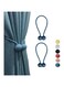 IM FineLife 1 Pair Magnetic Curtains Tiebacks Curtain Straps Strong Magnetic Curtain Holder Buckle hooks for Home Sheer Blackout Drapes Blind Curtains Decorations Accessories سِتَارَة (Light Sapphire)
