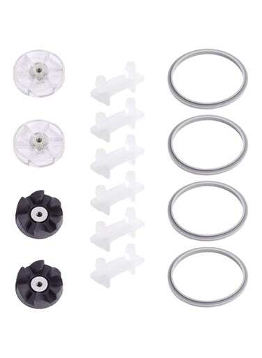 14 Pieces Blender Replacement Parts, including Top Rubber Gears, Motor Gears, Silicone Rubber Gaskets and Bushing Shock Pads, Compatible with NutriBullet Blender 600w and 900w NB-101B, NB-101S, NB-201