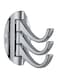 JOMOO Swivel Triple Robe Hook, Folding Coat Metal Towel Hook, Bathroom Triple Hook Robe Towel Holder with Swivel Hook, Heavy Duty for Rv, Clothes Bath Towel Holder Wall Mount, Chrome
