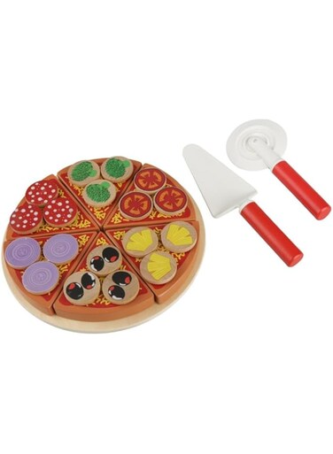 NALACAL Veg Pizza Toy, DIY Pizza Play Food Set for Role Play Toys for Children Kids Learning and Educational Gift