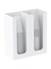 Acrylic Coffee Cup and Lid Storage Organizer Holder, 2 Compartments, White