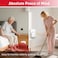 CallToU Wireless Motion Sensor Alarm Indoor Motion Detector Alarm, Wireless Doorbell, Bed Alarms for Elderly Dementia Patients, Motion Sensor Door Chime with 500 FT Range, 5 Adjustable Volume