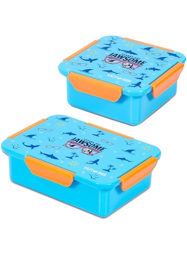 Eazy Kids Lunch Box Set Jawsome-Blue