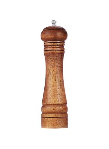 1Pack Wooden Pepper Grinder, 8-Inch Salt Mill Pepper Grinder, Pepper Grinder Kitchen Pepper Grinder, Adjustable Coarseness 8-Inch Wooden Pepper Grinder, Vintage Wooden Grinder, Refillable