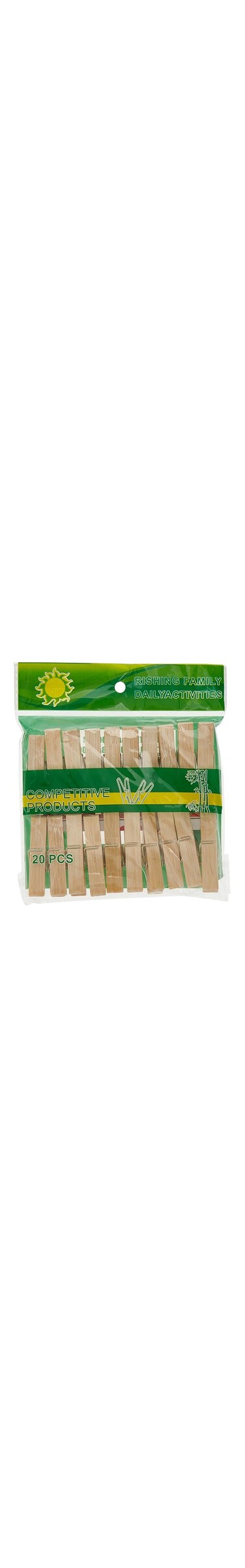 Aetelier 20x NATURAL BAMBOO WOODEN CLOTHES PEGS CLIPS PINE WASHING LINE DRY LINE WOOD PEG