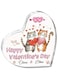 Valentine&rsquo;s Day Acrylic Heart-Shaped Decor &ndash; Cute Cartoon Cats Holding Red &amp; Pink Hearts with Pink Wings, &ldquo;Happy Valentine&rsquo;s Day&rdquo; Engraving &ndash; Romantic Gift for Anniversaries, Birthdays.