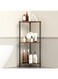 Orimade Shower Shelf No Drilling Corner Rustproof Shower Shelf Standing Freestanding Corner Shelf Shower Baskets for Bathroom Living Room Office 3 Levels Brown