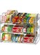 DecoBros Supreme Stackable Alloy Steel Can Rack Organizer, Chrome Finish