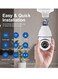 Smart Light Bulb Camera with 360&deg; Coverage and App Control