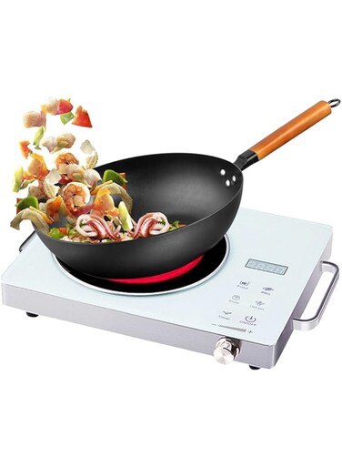 3500W Infrared Cooker, Single Infrared Ceramic Hot Plate, Compatible for All Cookwares, White, Type-G