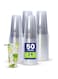 SNH 50 Pieces 24Oz Juice Cup Clear Strong Disposable Plastic Cups - Ideal for iced coffee, smoothies, Bubble Boba tea, milkshakes, frozen cocktails, water, sodas, juices, snacks, dessert &amp; more.