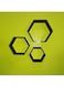 3-Piece Wall Hexagon Set Black