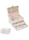 Bolivia's Jewelry Box Organizer for Women Girls, 3 Layer Leather Jewelry Storage Box with Lock and Removable Tray, for Necklace Earrings Rings, Layer Jewelry Box Large Organizer
