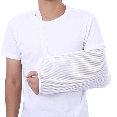 MTP-1019 Fracture Fixation Strap Arm Mesh Breathable Forearm Sling - White