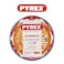 Pyrex Bake&amp;Enjoy 28cm Round Flan Dish - 1.6L Borosilicate Glass for Perfect Sweet &amp; Savory Baking