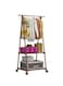 Coat Rack Triangle Pulley Clothes Racks Simple Assembly Multifunctional Household Bedroom Hanger Rolling Clothes Rack