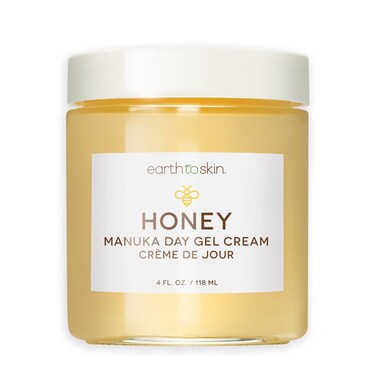 Earth To SkinHoney Manuka Day Gel Cream with Hyaluronic Acid &amp; Vitamin E, All-Day Hydration for Face and Neck (4.0 Fl Oz)