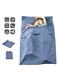 Bag Liner Envelope Design Travel Sheet for Camping Backpacking Hiking Hotel Portable with Compression Sack Comfortable Breathable Easy to Clean 180 x 210cm Blue