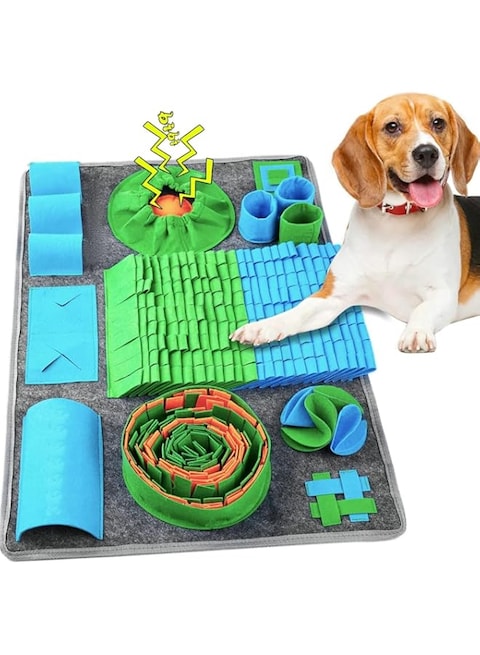 Exrp Snuffle Mat for Dogs, Interactive Feeding Game for Boredom and Mental Stimulation, Sniff Mat Helps Small Dogs and Cats Slow Eating and Keep Busy