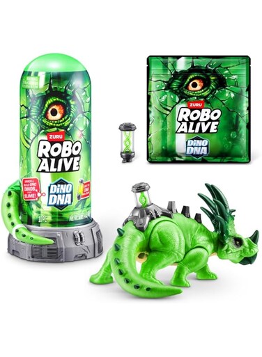 Zuru Robo Alive Dino DNA Playset Series 1 Assorted, dig, build, and explore, search through the oozing slime, find the dino parts and build epic dinos.