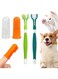 Zuchis Three Sided Pet Toothbrush,Teeth Care Dog Cat Cleaning Mouth, Dog Cat Toothbrush (green&amp;blue) ，Free Finger Toothbrush